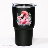 Floral Flamingo Cute Tropical Tumbler thumb 0