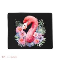 Floral Flamingo Cute Tropical Mousepad thumb 0