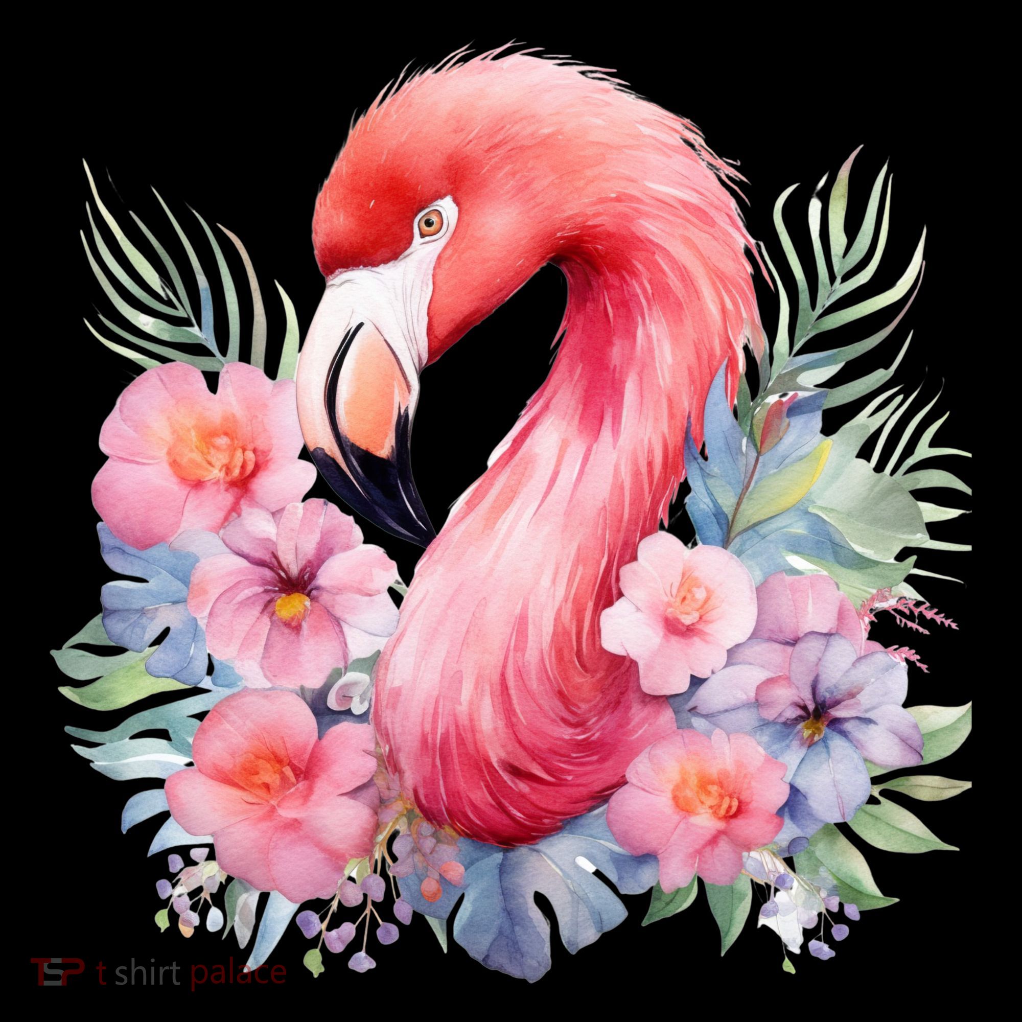 Floral Flamingo Cute Tropical Baby Bodysuit