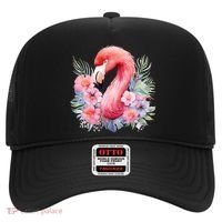 Floral Flamingo Cute Tropical Hat thumb 0