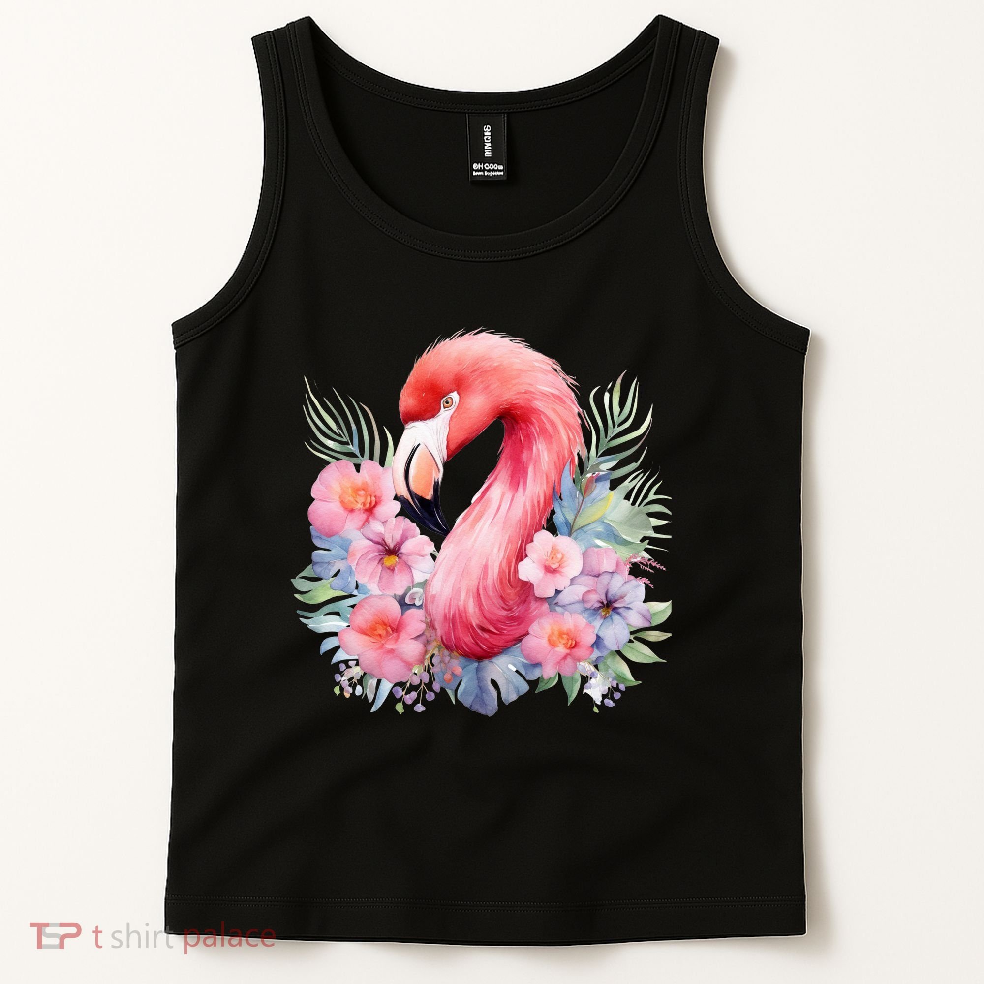 Floral Flamingo Cute Tropical Tank Top