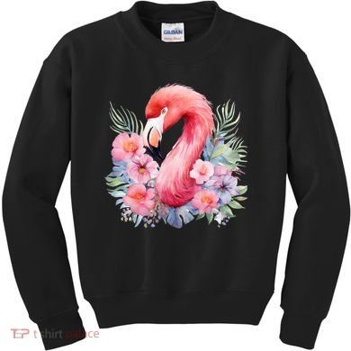 Floral Flamingo Cute Tropical Kids Sweatshirt