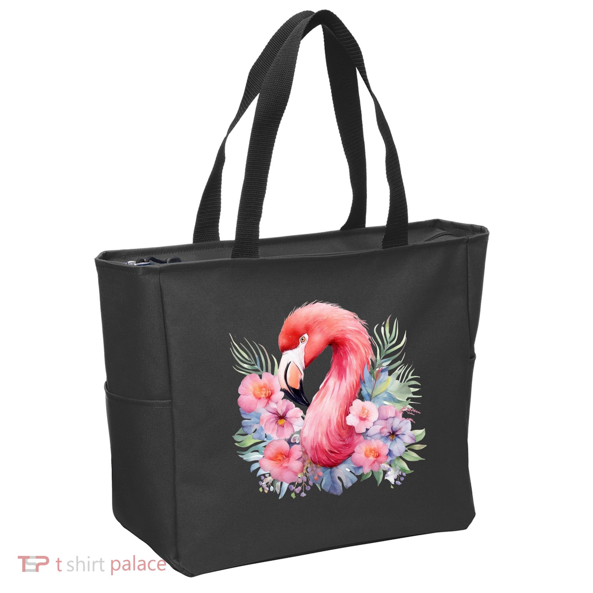 Floral Flamingo Cute Tropical Tote Bag