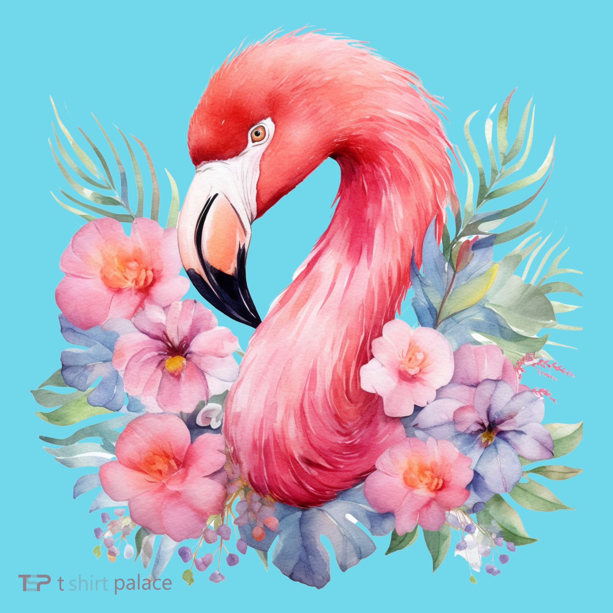 Floral Flamingo Cute Tropical Long Sleeve Shirt