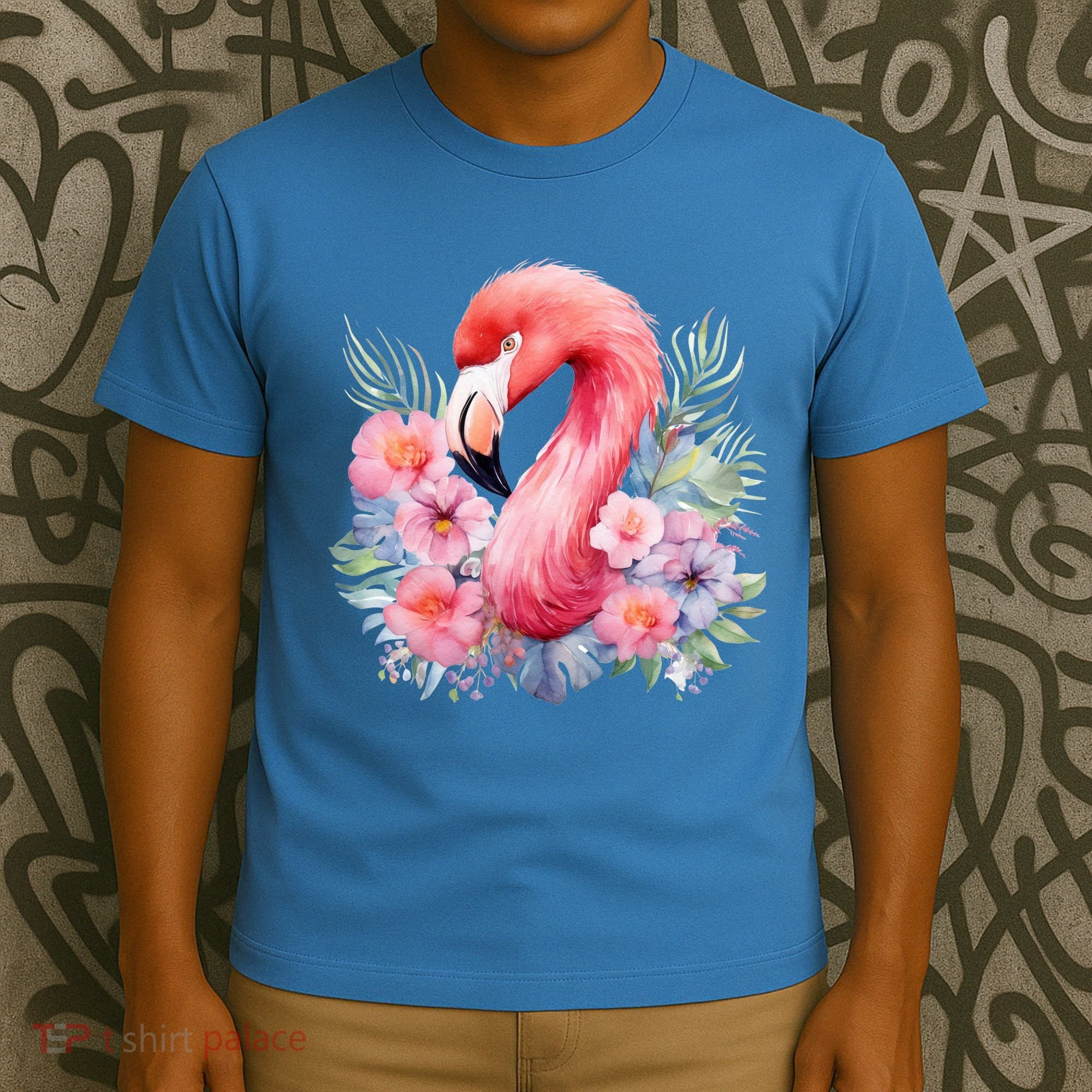 Floral Flamingo Cute Tropical T-Shirt