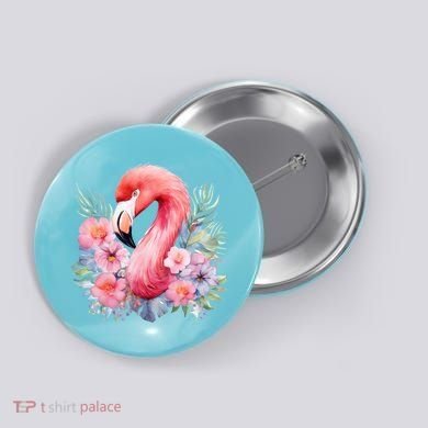 Floral Flamingo Cute Tropical Button