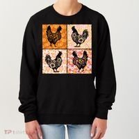 Floral Fall Chicken Cute Thankgiving Women's Sweatshirt thumb 0