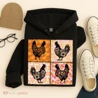 Floral Fall Chicken Cute Thankgiving Hoodie thumb 4