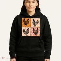 Floral Fall Chicken Cute Thankgiving Hoodie thumb 5