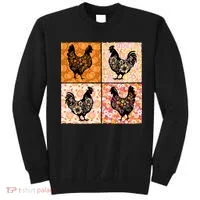 Floral Fall Chicken Cute Thankgiving Sweatshirt thumb 0