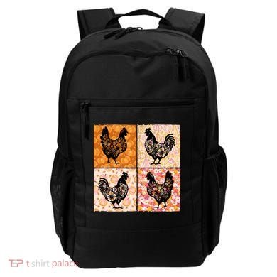 Floral Fall Chicken Cute Thankgiving Backpack