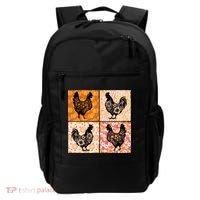 Floral Fall Chicken Cute Thankgiving Backpack thumb 0