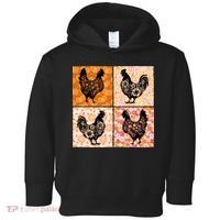 Floral Fall Chicken Cute Thankgiving Toddler Hoodie thumb 0