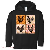 Floral Fall Chicken Cute Thankgiving Toddler Hoodie thumb 0
