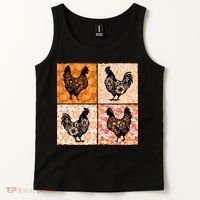 Floral Fall Chicken Cute Thankgiving Tank Top thumb 2