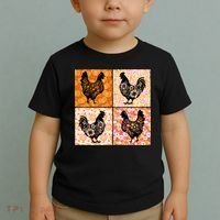 Floral Fall Chicken Cute Thankgiving Toddler T-Shirt thumb 2
