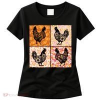 Floral Fall Chicken Cute Thankgiving Women's T-Shirt thumb 0
