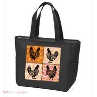 Floral Fall Chicken Cute Thankgiving Tote Bag thumb 3