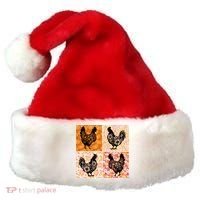 Floral Fall Chicken Cute Thankgiving Santa Hat thumb 0