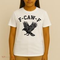 Funny F CAW F Crow T-Shirt thumb 4