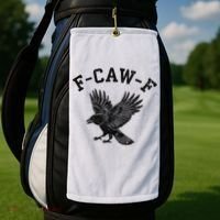 Funny F CAW F Crow Golf Towel thumb 2