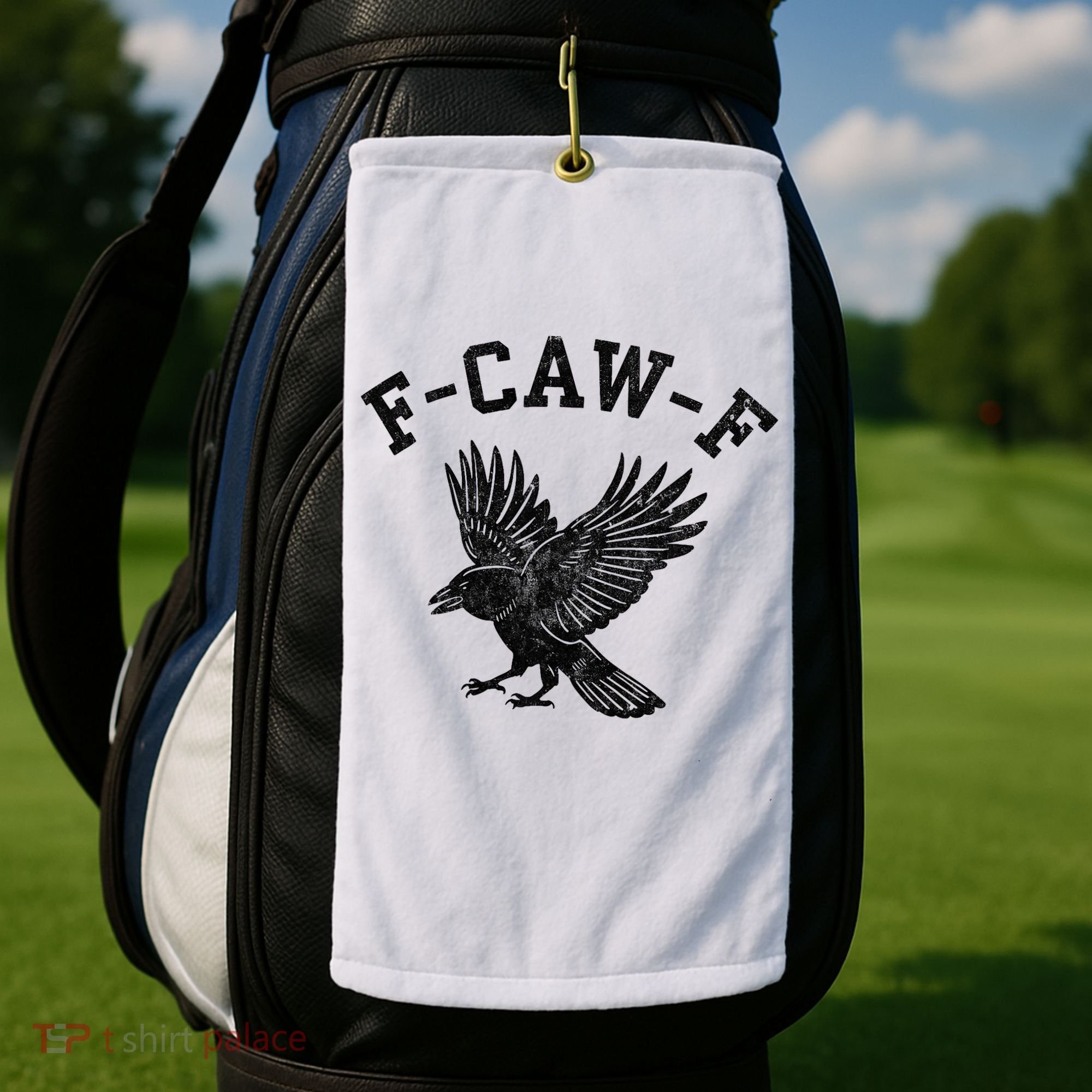 Funny F CAW F Crow Golf Towel