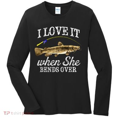 Funny Flathead Catfish Fishing Freshwater Fish Graphic Women's Long Sleeve Shirt