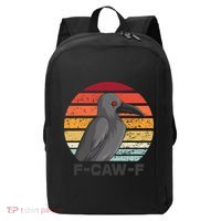 Funny F-Caw-F Crow Bird Modern Backpack thumb 0