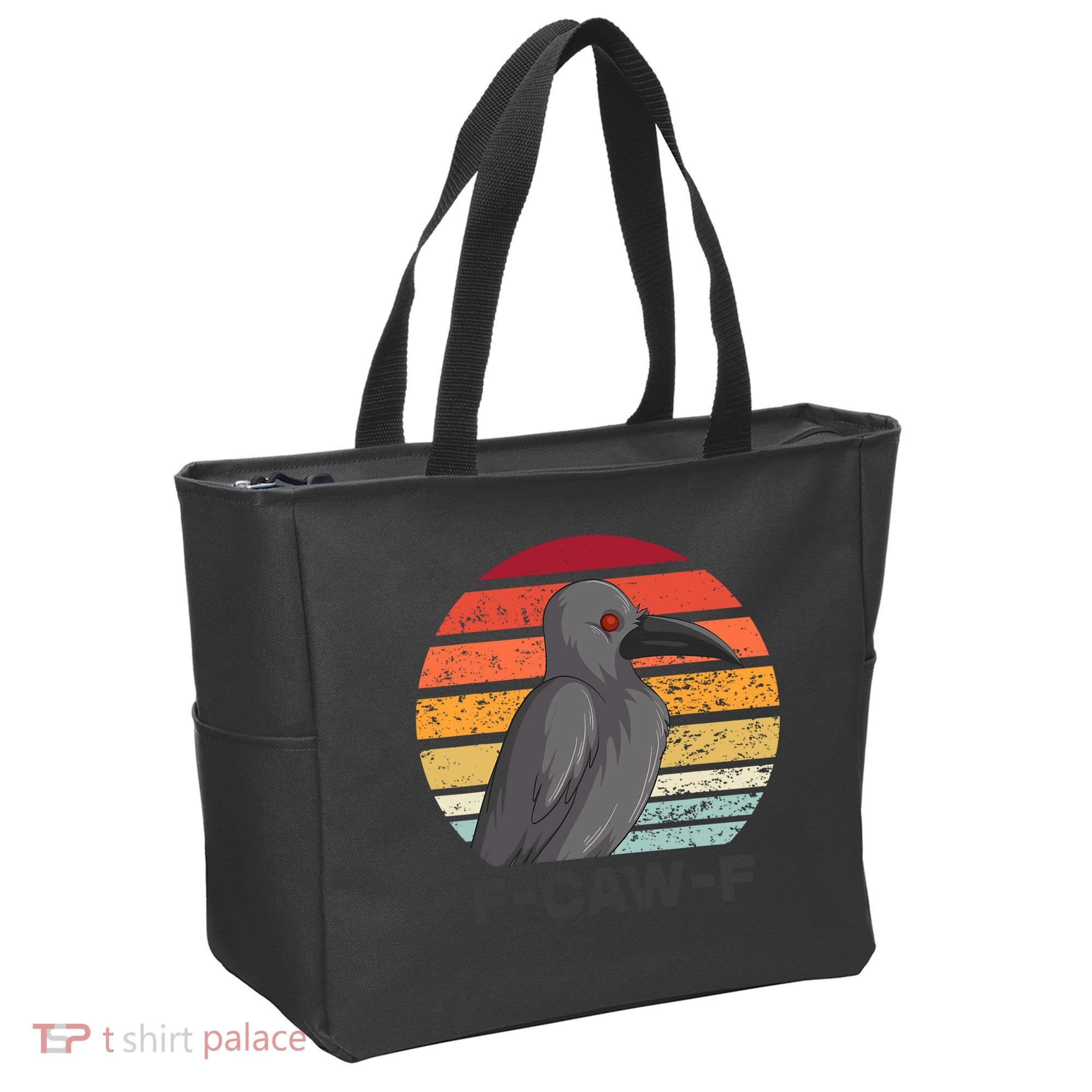 Funny F-Caw-F Crow Bird Tote Bag