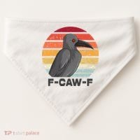 Funny F-Caw-F Crow Bird USA-Made Doggie Bandana thumb 0