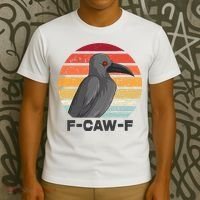 Funny F-Caw-F Crow Bird T-Shirt thumb 3
