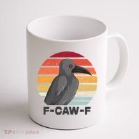 Funny F-Caw-F Crow Bird Coffee Mug thumb 1