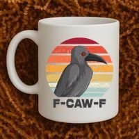 Funny F-Caw-F Crow Bird Coffee Mug thumb 2