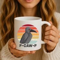 Funny F-Caw-F Crow Bird Coffee Mug thumb 3