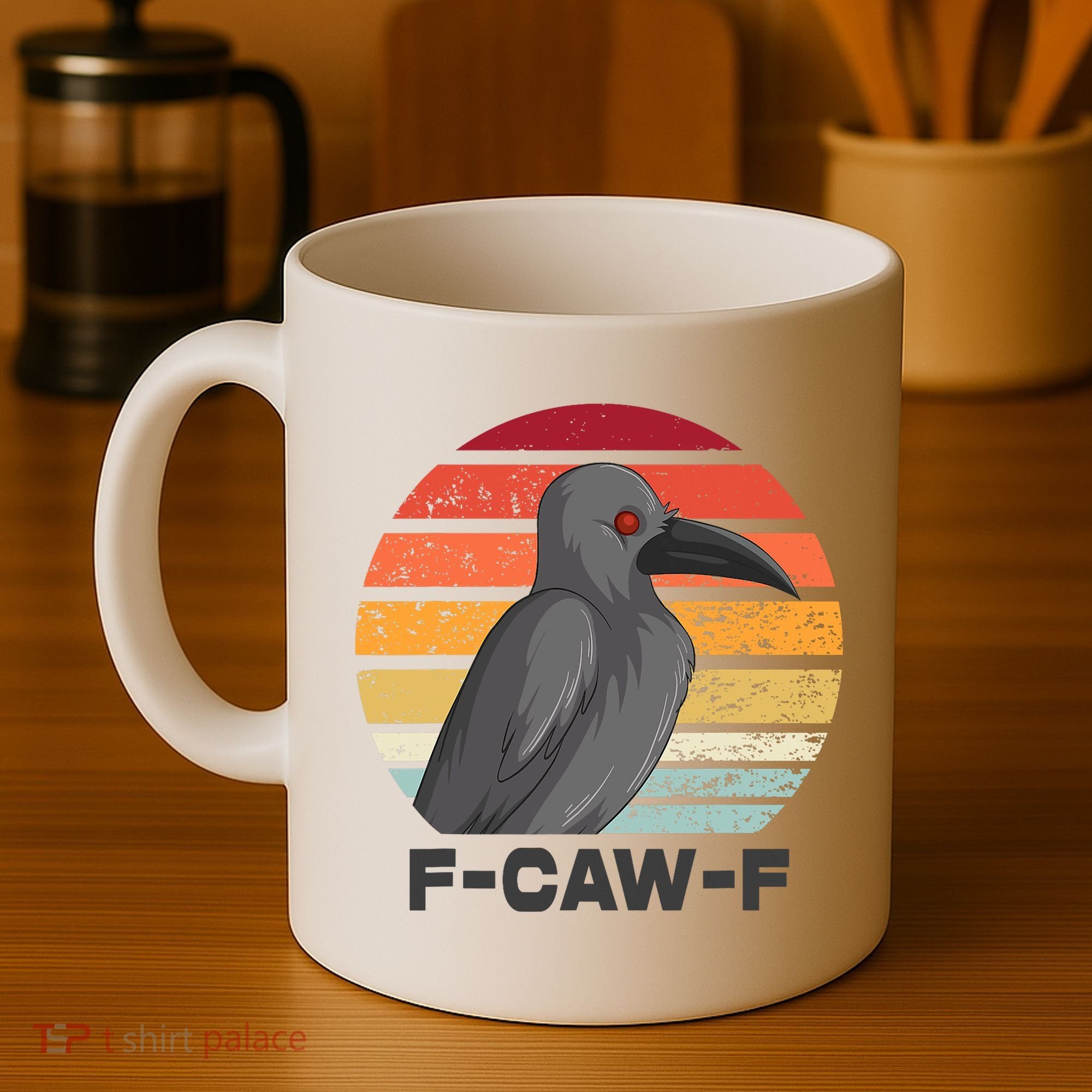Funny F-Caw-F Crow Bird Coffee Mug