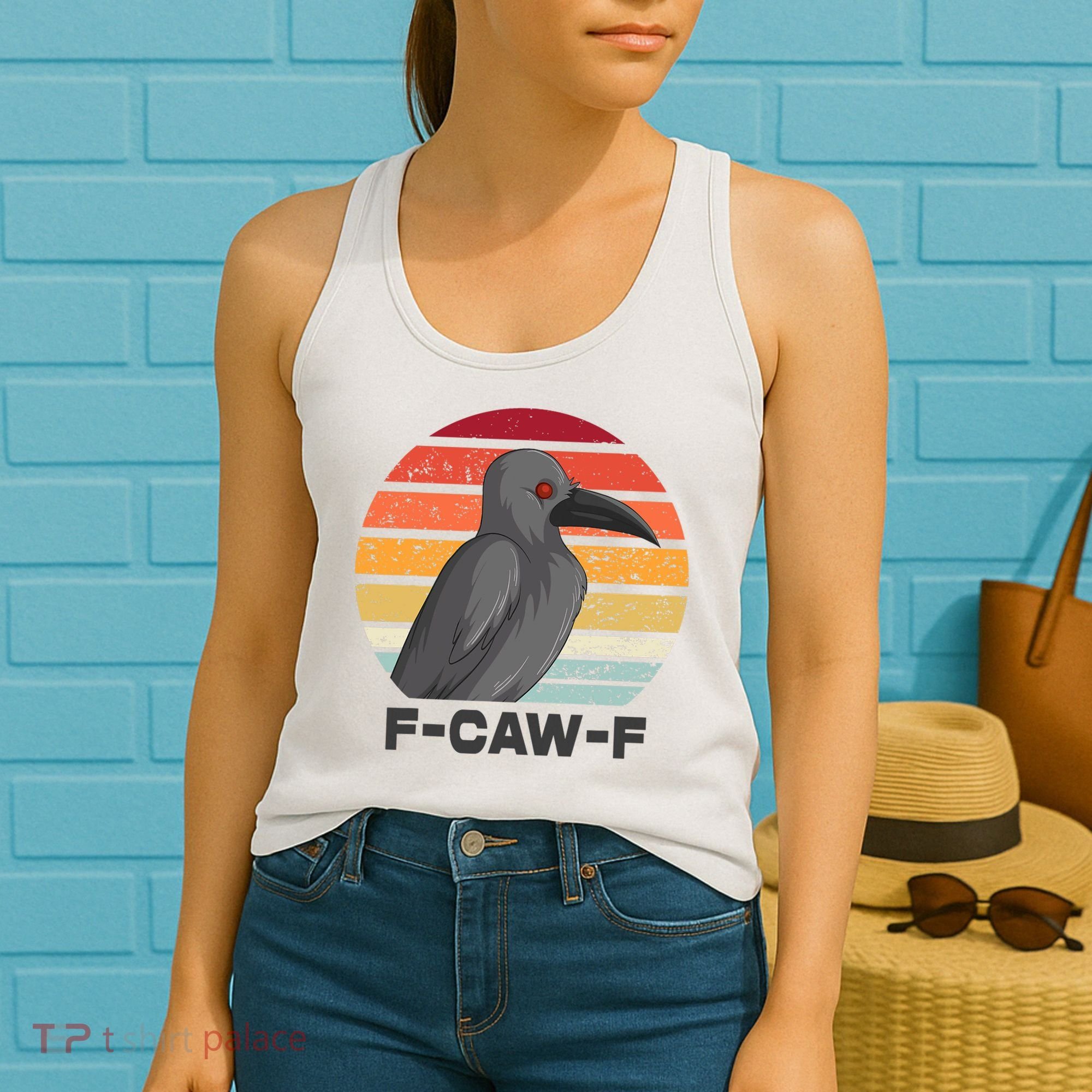Funny F-Caw-F Crow Bird Women's Tank Top