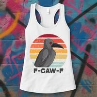 Funny F-Caw-F Crow Bird Women's Tank Top thumb 3