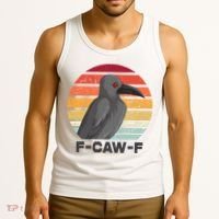 Funny F-Caw-F Crow Bird Tank Top thumb 3
