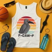 Funny F-Caw-F Crow Bird Tank Top thumb 4