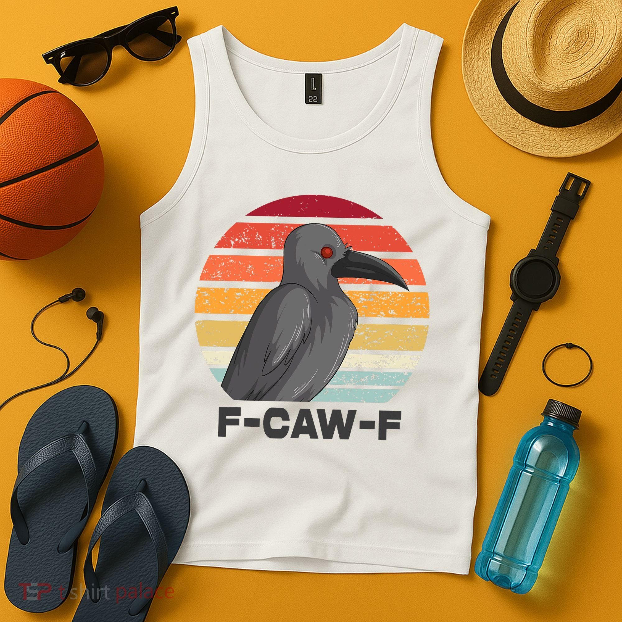 Funny F-Caw-F Crow Bird Tank Top