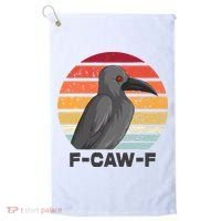 Funny F-Caw-F Crow Bird Golf Towel thumb 0
