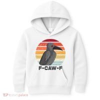 Funny F-Caw-F Crow Bird Kids Hoodie thumb 0