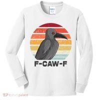 Funny F-Caw-F Crow Bird Kids Long Sleeve Shirt thumb 0
