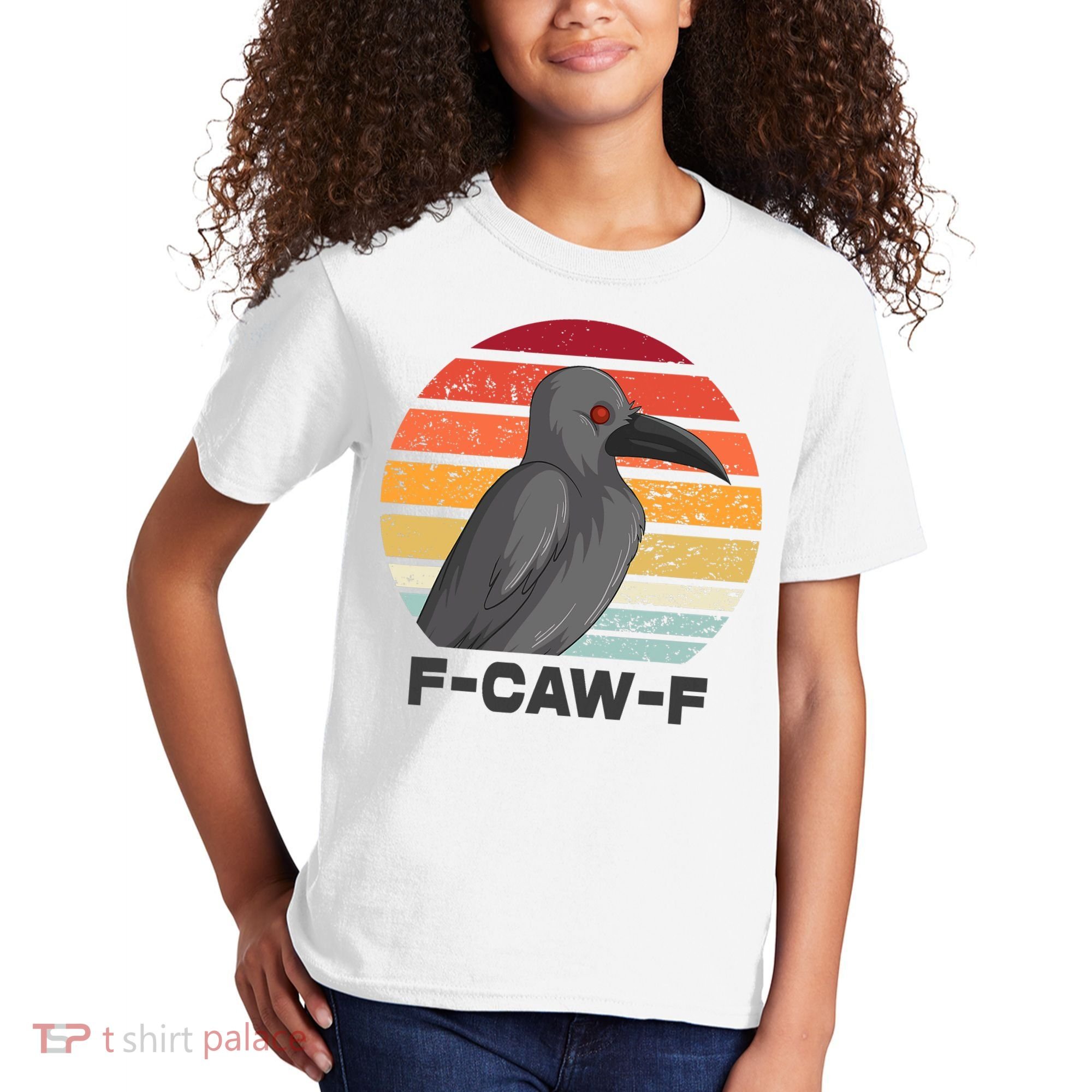 Funny F-Caw-F Crow Bird Kids T-Shirt