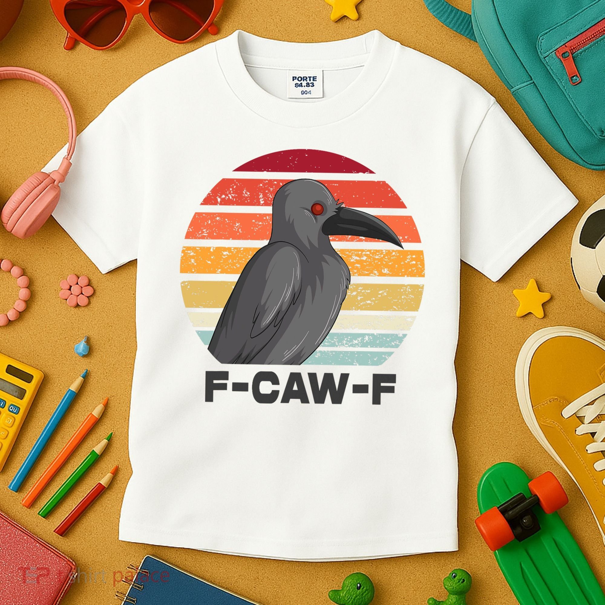 Funny F-Caw-F Crow Bird Kids T-Shirt