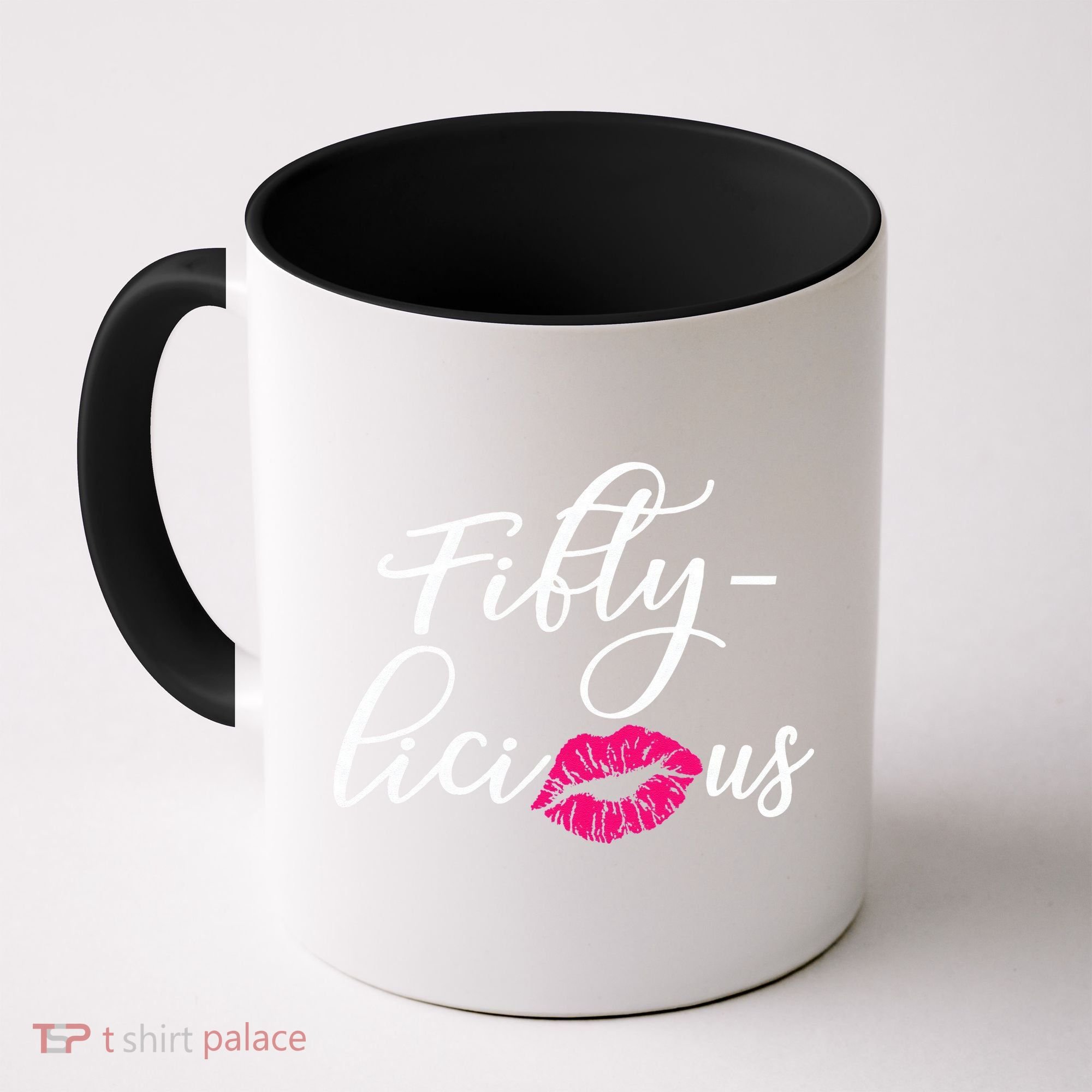 Fiftylicious Fifty Cute 50th Birthday For Her Funny Gift Coffee Mug