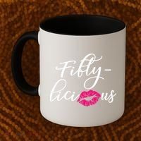Fiftylicious Fifty Cute 50th Birthday For Her Funny Gift Coffee Mug thumb 2