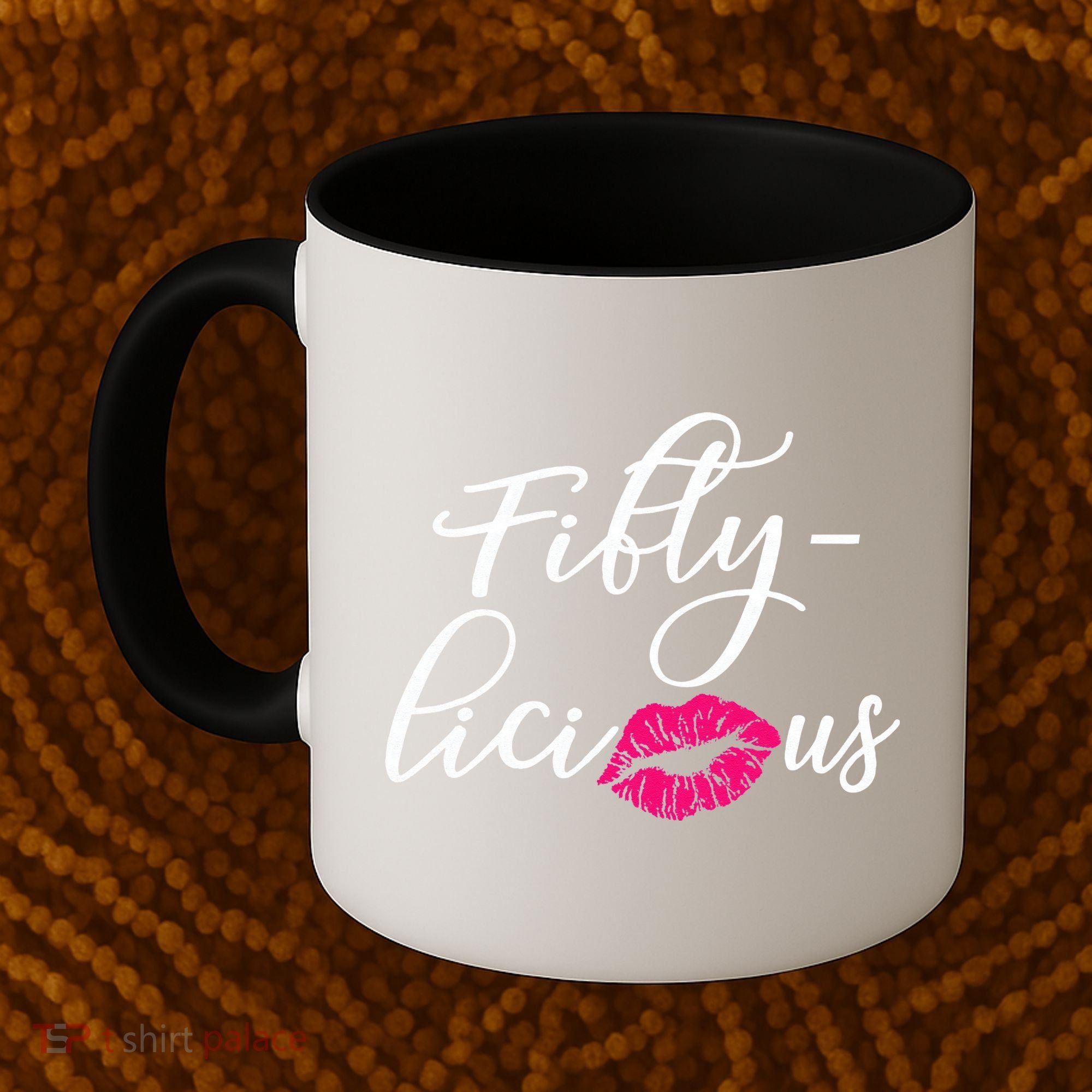 Fiftylicious Fifty Cute 50th Birthday For Her Funny Gift Coffee Mug