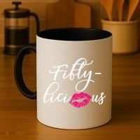 Fiftylicious Fifty Cute 50th Birthday For Her Funny Gift Coffee Mug thumb 4
