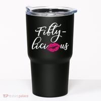 Fiftylicious Fifty Cute 50th Birthday For Her Funny Gift Tumbler thumb 0